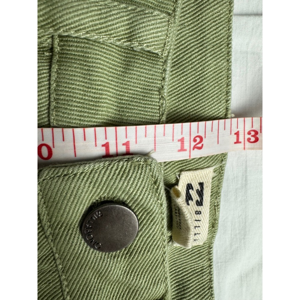 Billabong Leia Pant Avo Green Utility Cargo Wide Leg Twill Womens waist 29 in‎ - Picture 13 of 16
